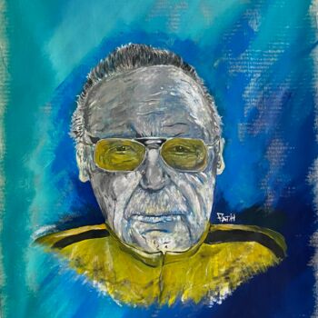 Peinture intitulée "Stan Lee" par Thenoktart, Œuvre d'art originale, Acrylique