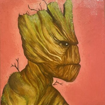 Painting titled "Groot 20x20" by Thenoktart, Original Artwork, Acrylic