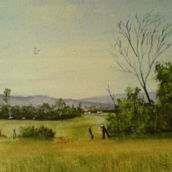 Painting titled "campagne" by Cedric Thenot, Original Artwork