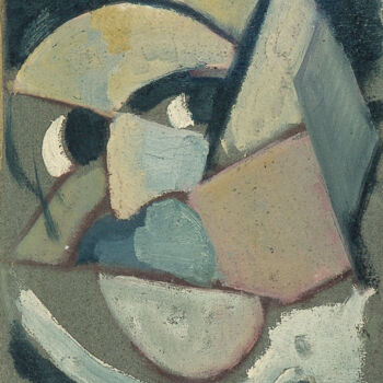 Pittura intitolato "Portrait abstrait" da Theo Van Doesburg, Opera d'arte originale, Olio