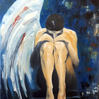 Peinture intitulée "Angel" par Theodora Krouklidou, Œuvre d'art originale, Huile