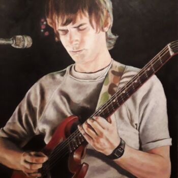 Painting titled "MIKE OLDFIELD" by Theodoros Markopoulos, Original Artwork, Pastel