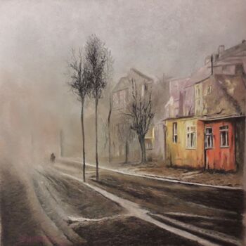 Painting titled "Fog" by Theodoros Markopoulos, Original Artwork, Pastel