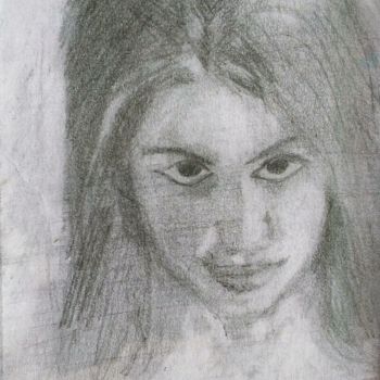 Drawing titled "Wife" by Theofilos Mpampoulis, Original Artwork, Pencil