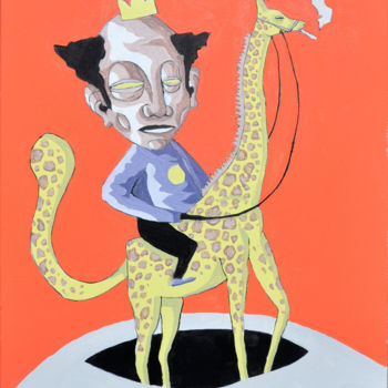 Malarstwo zatytułowany „Girafier” autorstwa Shéba, Oryginalna praca, Akryl