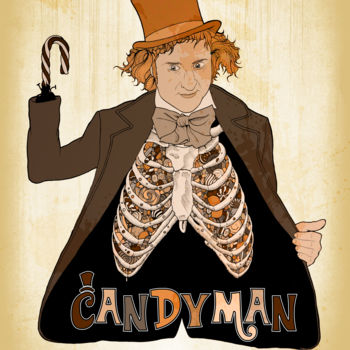 Dessin intitulée "Candyman" par Yannis Thepilgrim, Œuvre d'art originale, Encre
