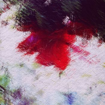Photographie intitulée "Bright Red Flower i…" par The Reclusive Blogger, Œuvre d'art originale, Photographie numérique