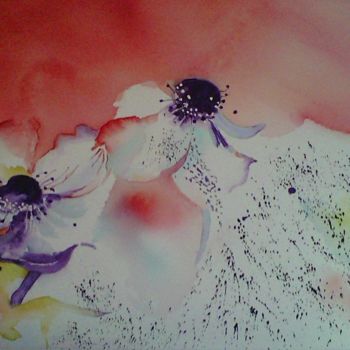 Painting titled "POLLEN..." by Thérese Hanot, Original Artwork, Watercolor