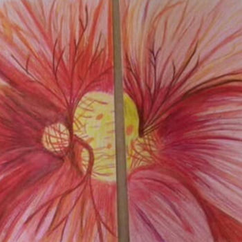 Desenho intitulada "Diptyque fleur de c…" por Therese  Lyssia, Obras de arte originais, Lápis