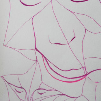 绘画 标题为“pinkfeuillage.jpg” 由Frederic Therisod, 原创艺术品