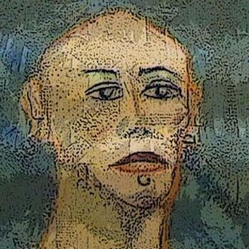 Pittura intitolato "femme chauve" da Frederic Therisod, Opera d'arte originale