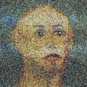 Peinture intitulée "femme chauve pointi…" par Frederic Therisod, Œuvre d'art originale