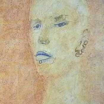 Schilderij getiteld "femme chauve 2" door Frederic Therisod, Origineel Kunstwerk
