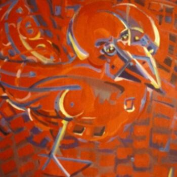 Peinture intitulée "oiseaux 1" par Frederic Therisod, Œuvre d'art originale