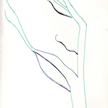 Dessin intitulée "treeline.jpg" par Frederic Therisod, Œuvre d'art originale