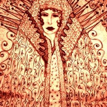 Pintura intitulada "Santificada" por Theresa Russo, Obras de arte originais