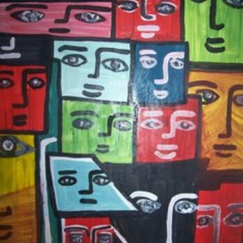 Painting titled "Olhos" by Theresa Russo, Original Artwork
