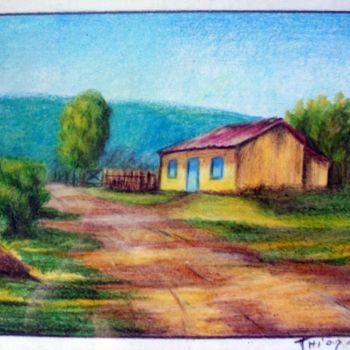 Drawing titled "casa" by Thiago Luiz, Original Artwork, Pencil