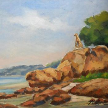 Картина под названием "Pedra da Onça RJ" - Thiago Castro, Подлинное произведение искусства