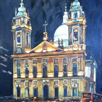 Malerei mit dem Titel "Igreja da Candelári…" von Thiago Castro, Original-Kunstwerk