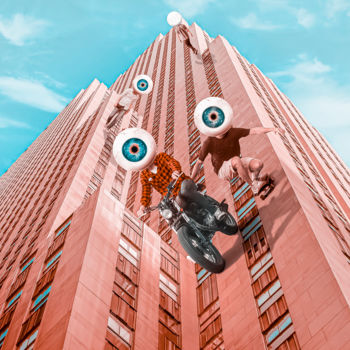 「Zero gravity」というタイトルのデジタルアーツ Thiago Pixelsによって, オリジナルのアートワーク, 写真モンタージュ
