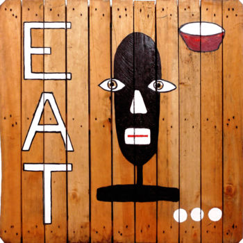 Pintura titulada "Eat - 2013 Paris" por Thibaud Grand, Obra de arte original, Oleo