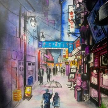 "Tokyo" başlıklı Tablo Thibault Blandel tarafından, Orijinal sanat, Suluboya