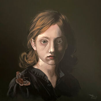 Schilderij getiteld "Portrait 06 : Elisa…" door Thibault Zuccari, Origineel Kunstwerk, Acryl