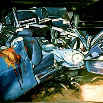 Peinture intitulée "L'accident" par Éric Thibodeau, Œuvre d'art originale