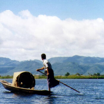 Photographie intitulée "Myanmar_Inle" par Thierry Angot, Œuvre d'art originale