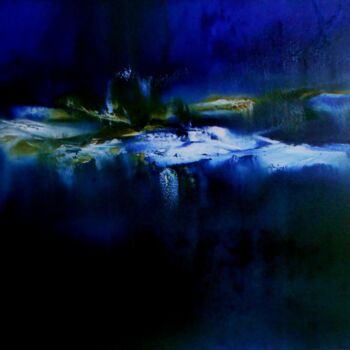 Schilderij getiteld "Nuit Liquide 25-05-…" door Thierry Astier-Dupuy (Adtheo), Origineel Kunstwerk, Olie