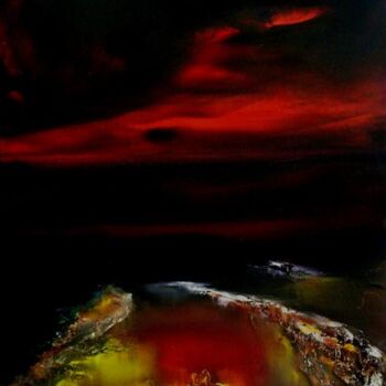 Peinture intitulée "Sombre rouge" par Thierry Astier-Dupuy (Adtheo), Œuvre d'art originale