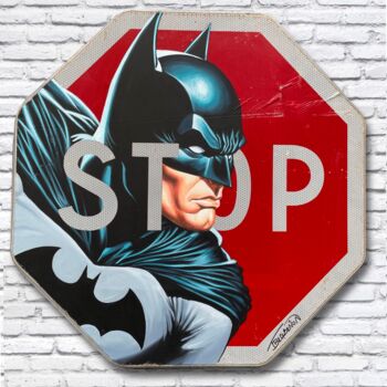 Картина под названием "Batman stop" - Thierry Beaudenon, Подлинное произведение искусства, Акрил