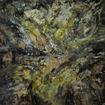 Painting titled "Deep space" by Thierry Blanc (T3L), Original Artwork, Enamel