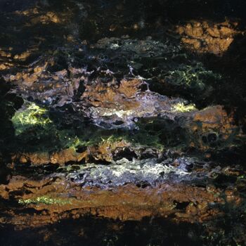 Painting titled "Nocturne 11" by Thierry Blanc (T3L), Original Artwork, Enamel