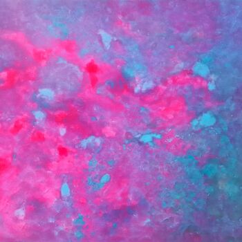Painting titled "pink skies" by Thierry Blanc (T3L), Original Artwork, Acrylic