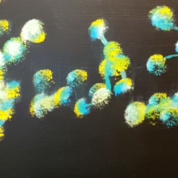 Painting titled "Atomes" by Thierry Deluc, Original Artwork, Acrylic