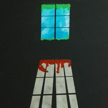 Painting titled "Confinements" by Thierry Deluc, Original Artwork, Acrylic