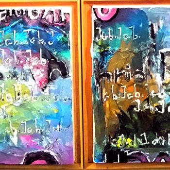 Collages titled "J.G.B." by Thierry Dourthe, Original Artwork, Acrylic