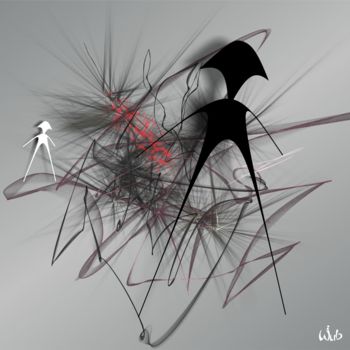 Digitale Kunst mit dem Titel "Little People graph…" von Wub, Original-Kunstwerk, Digitale Malerei