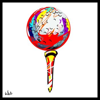 数字艺术 标题为“Tee Ball” 由Wub, 原创艺术品, 数字油画