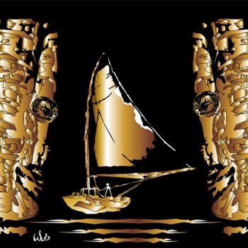 Digital Arts titled "Double Tours" by Wub, Original Artwork, Digital Painting