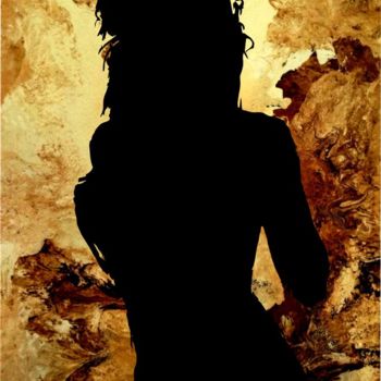 Digital Arts titled "Femme silhouette" by Wub, Original Artwork, Digital Painting