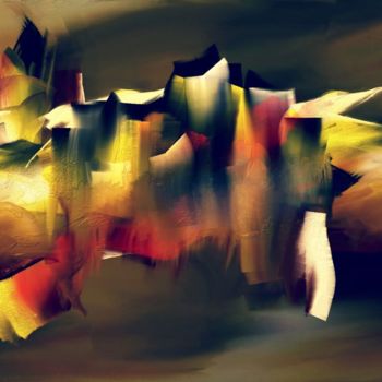 Digital Arts titled "Enflammé d’acrylique" by Wub, Original Artwork, Digital Painting