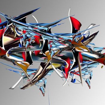 Arte digitale intitolato "Abstraction explosée" da Wub, Opera d'arte originale, Pittura digitale