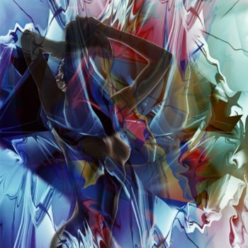 Arts numériques intitulée "Féminité abstraite" par Wub, Œuvre d'art originale, Peinture numérique