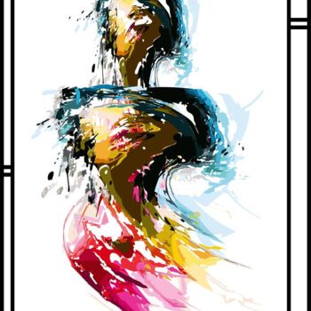 Digital Arts με τίτλο "Femme Louve" από Wub, Αυθεντικά έργα τέχνης, Ψηφιακή ζωγραφική