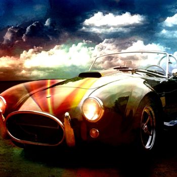 Digital Arts titled "AC Cobra" by Wub, Original Artwork, Photo Montage Mounted on Aluminium