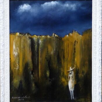 Painting titled "Et nous écroulerons…" by Thierry Garnier-Lafond, Original Artwork, Oil Mounted on Wood Stretcher frame