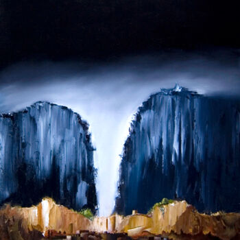 Painting titled "Naissances et chaos" by Thierry Garnier-Lafond, Original Artwork, Oil